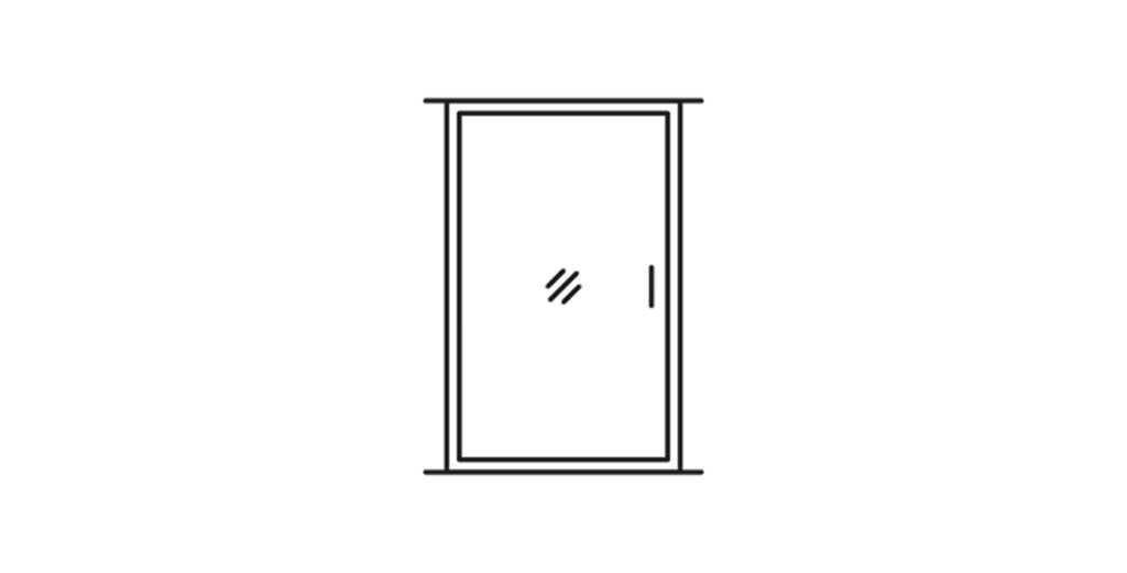 Glass framed door diagram